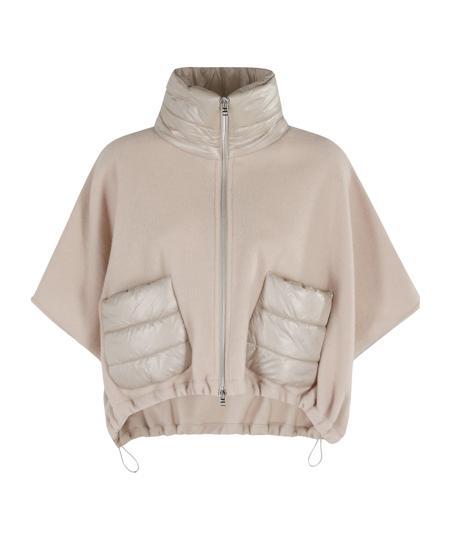 Herno Resort Short-sleeve Poncho In Neutral