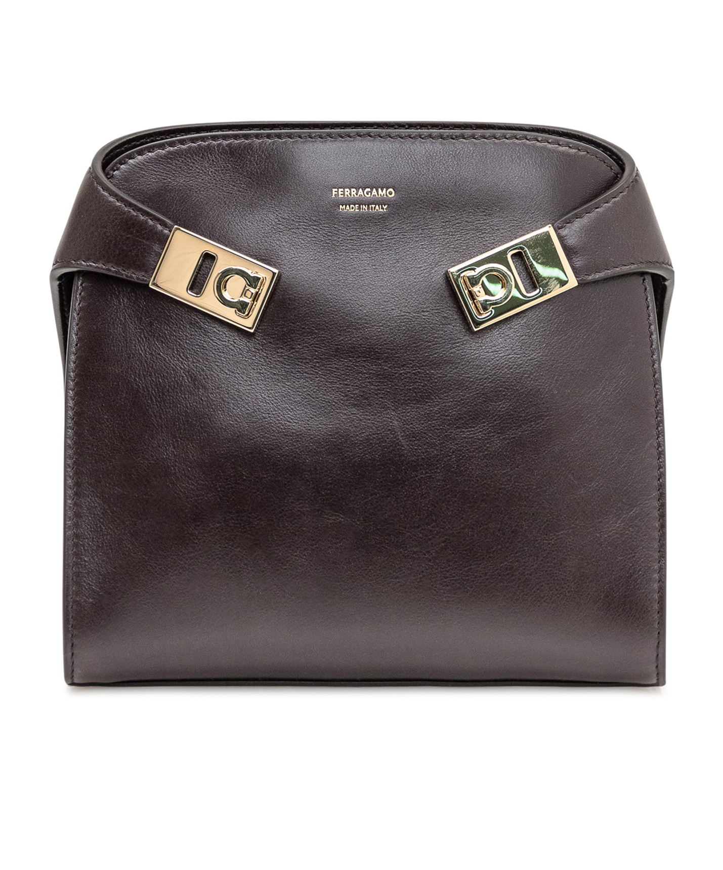 Ferragamo Hug Logo Printed Belt Bag In Burgundy