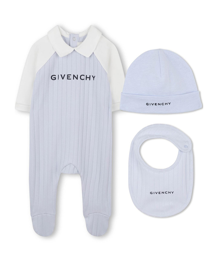 Givenchy Long-sleeved Three-piece Bodysuit In Blue