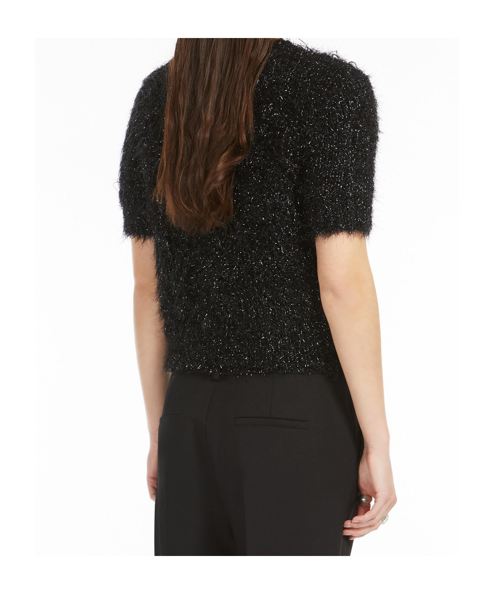 Sportmax Short-sleeved Sweater In Black