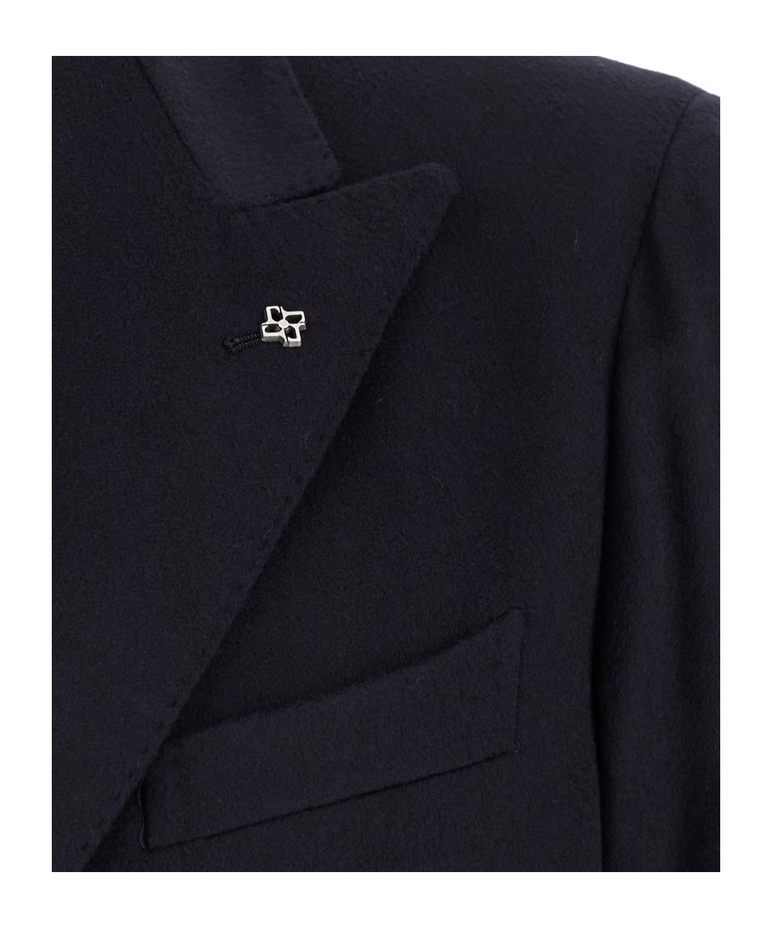 Tagliatore Blazer Doppiopetto In Lino Fiammato In Black