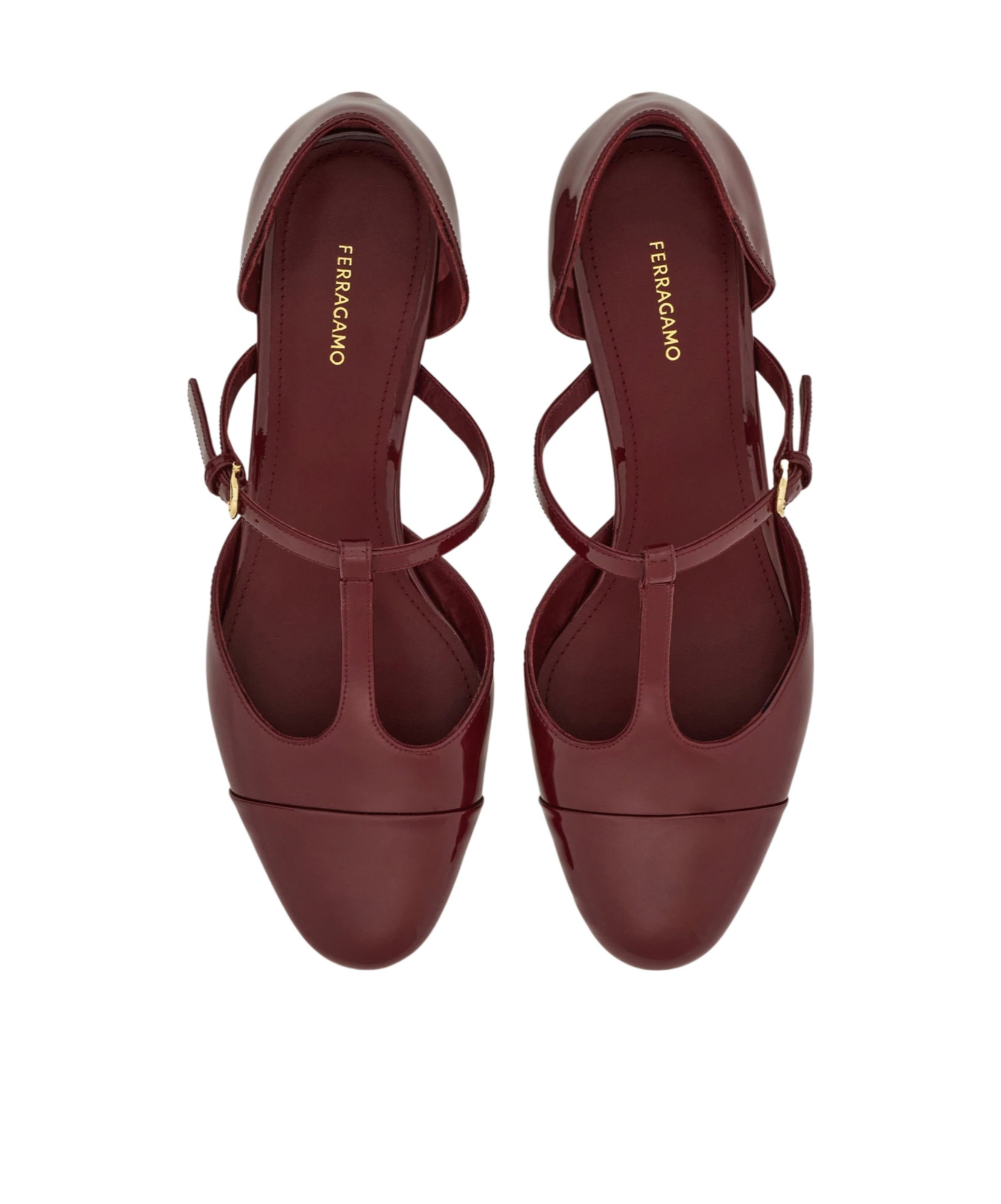 Shop Ferragamo T-style Ballet Shoes In Red