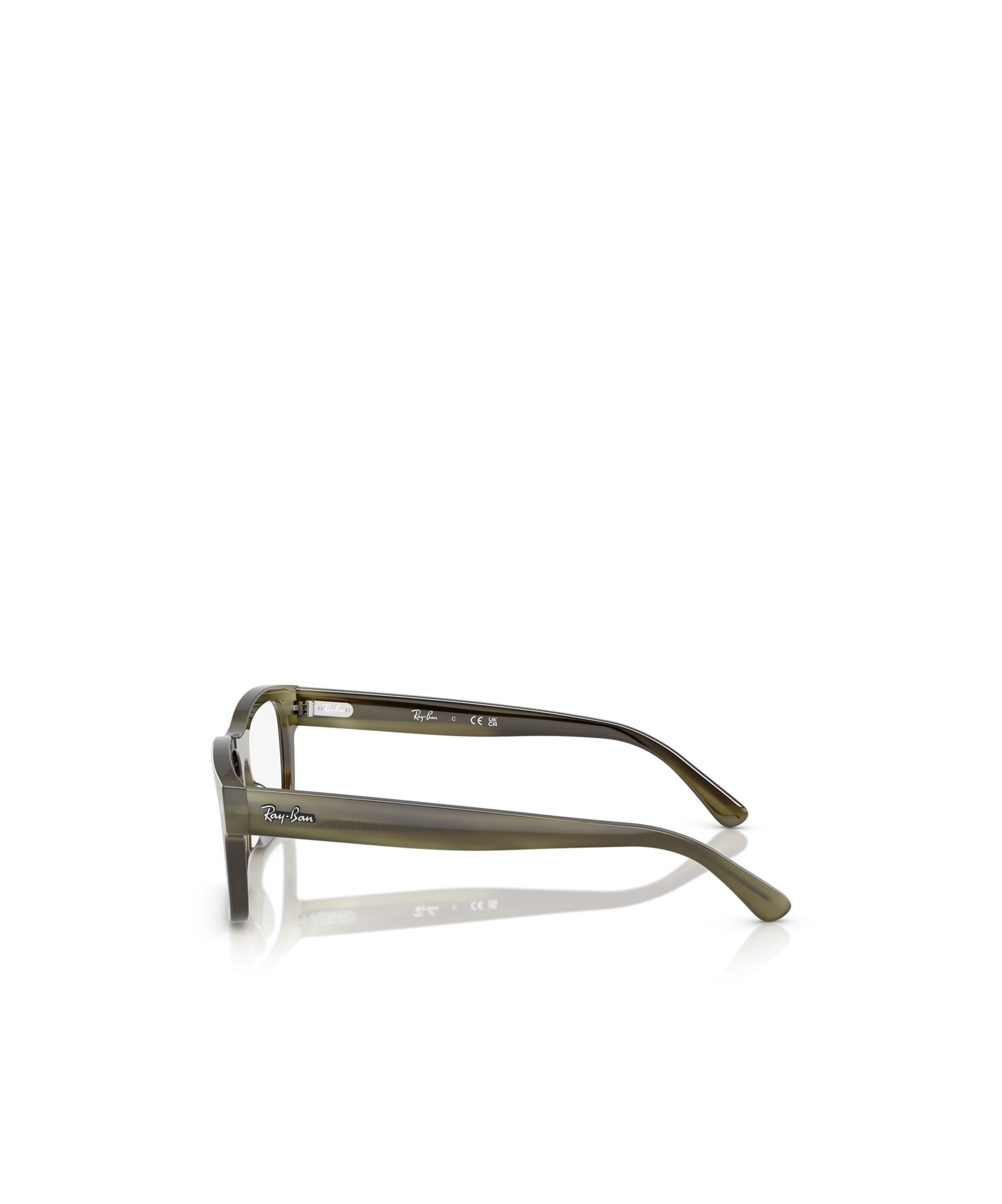 Ray Ban Geometric Frame Plain Mirror In Gray