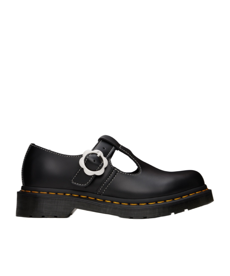 Dr. Martens' Polley Upper Hollowed Out Mary Jane Shoes In Black