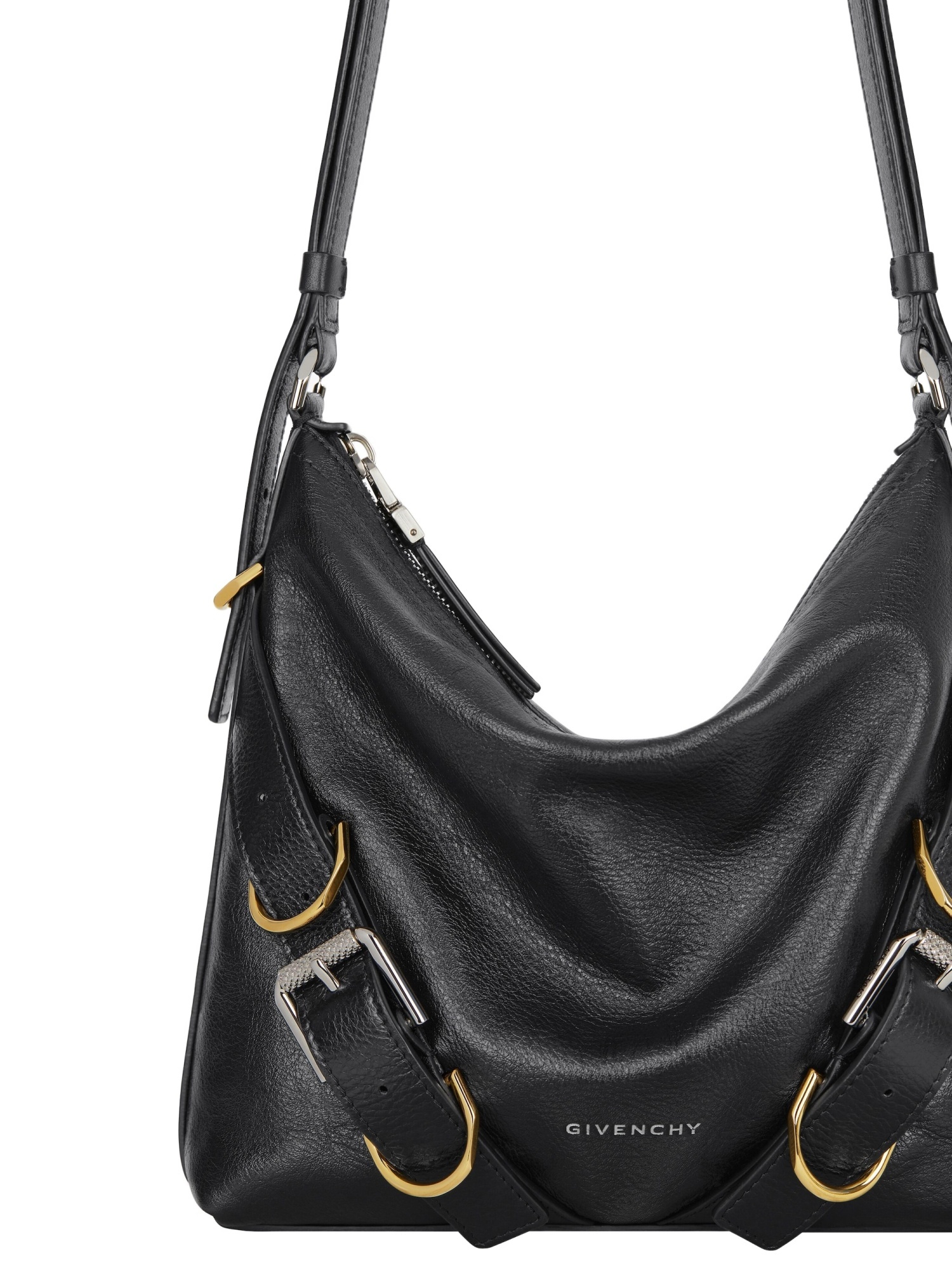 Givenchy Voyou Crossbody Bag In Leather In Black