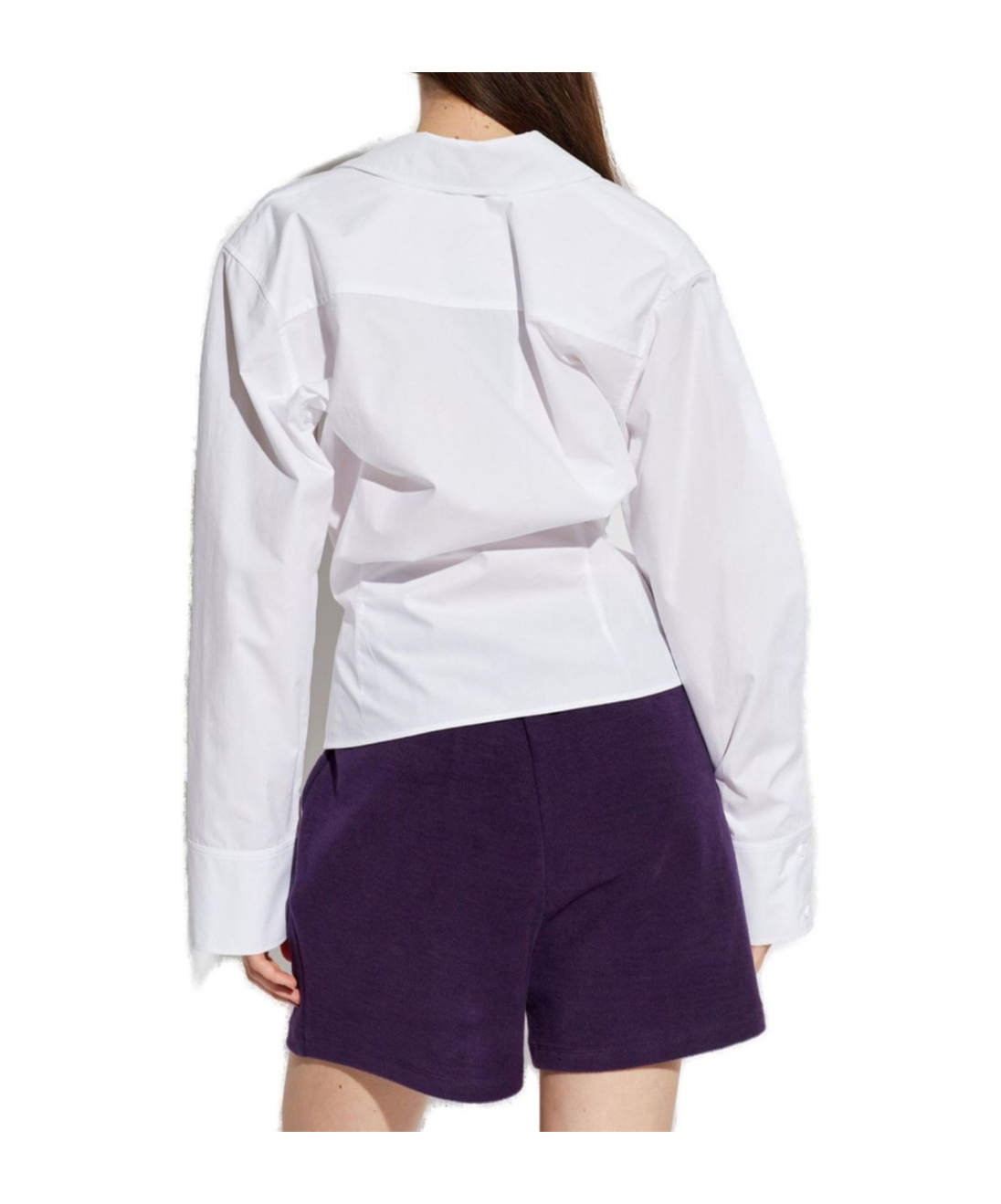 Attico Buttoned Long-sleeve Top In White