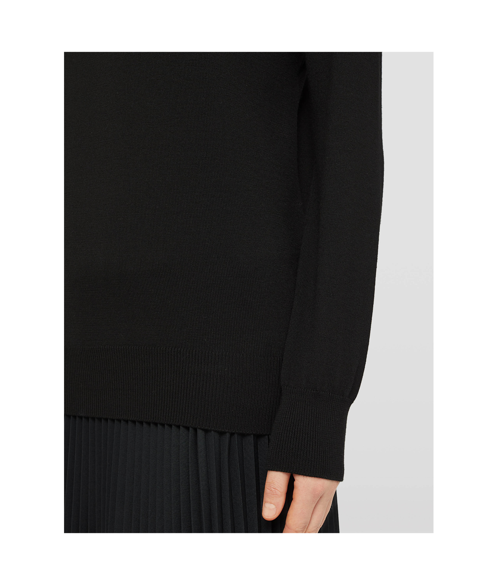 Jil Sander Crew-neck Wool Jumper In Black