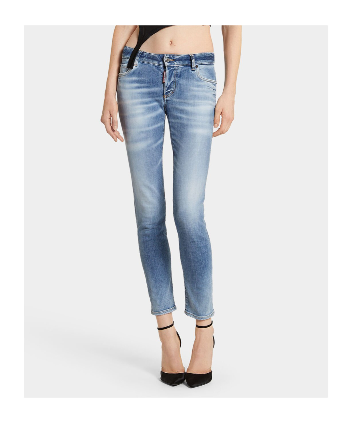 Shop Dsquared2 Jennifer Mid-rise Jeans In Blue