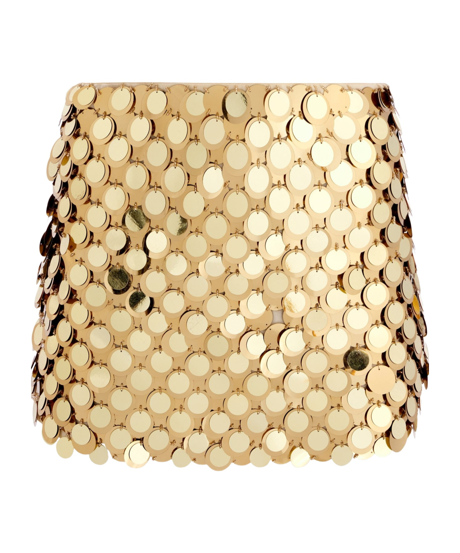 Alice And Olivia Rubi Micro Skirt In Light Gold/champagne