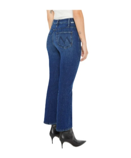Mother The Swooner Rascal High Waist Ankle Jeans In Blue