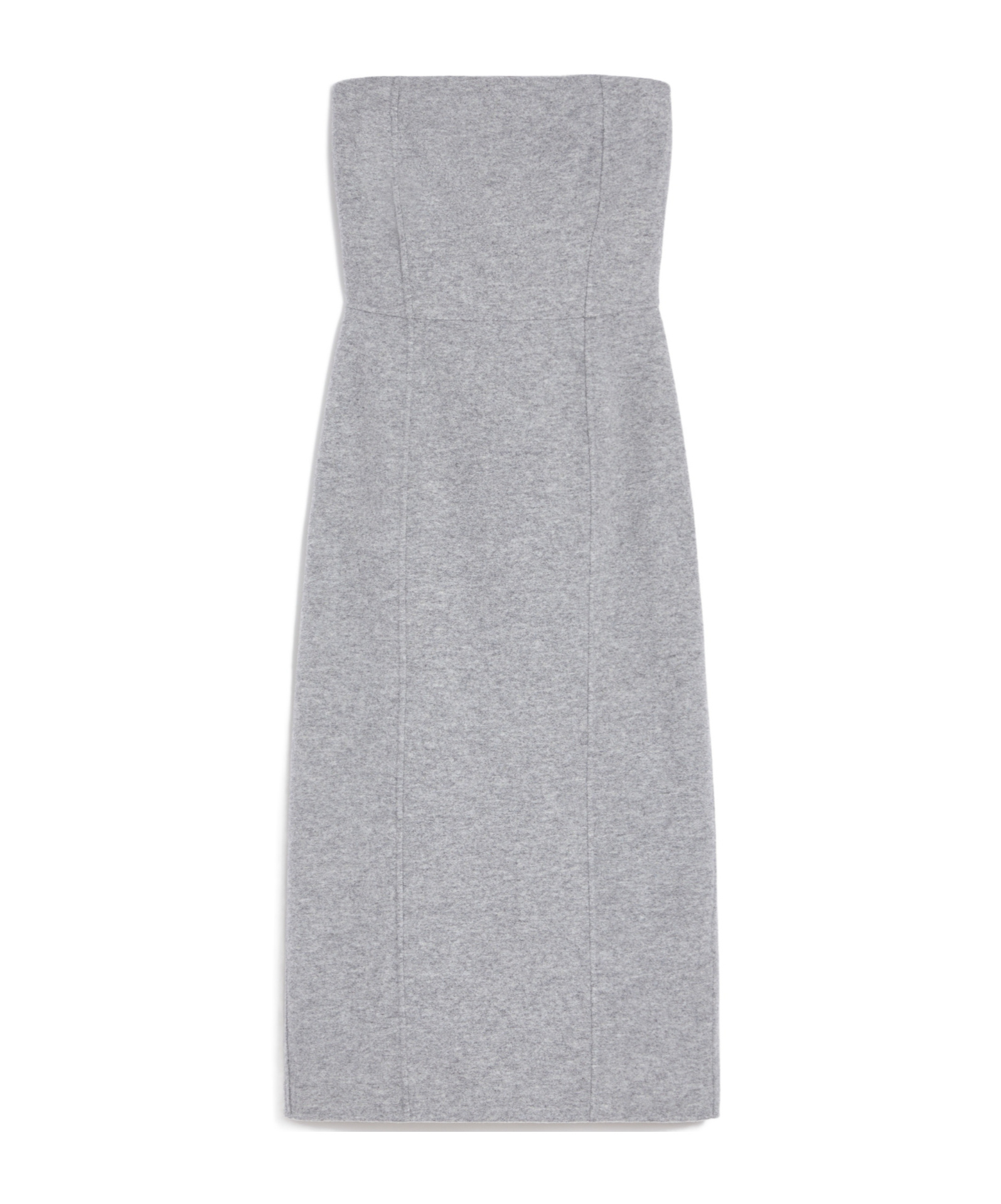 Max Mara Wool And Cashmere Bustier Dress In Gray