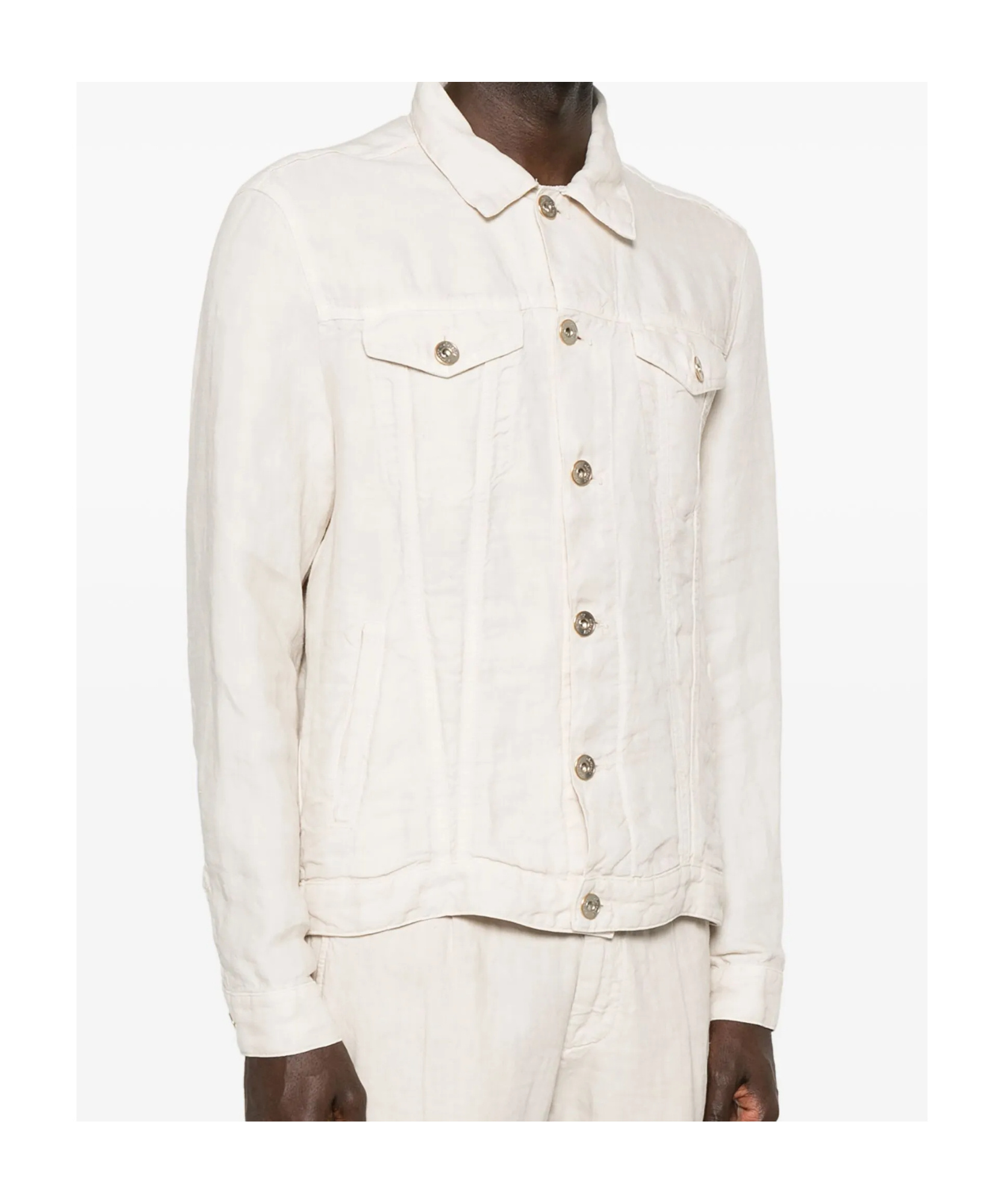 Eleventy Linen Jacket In White