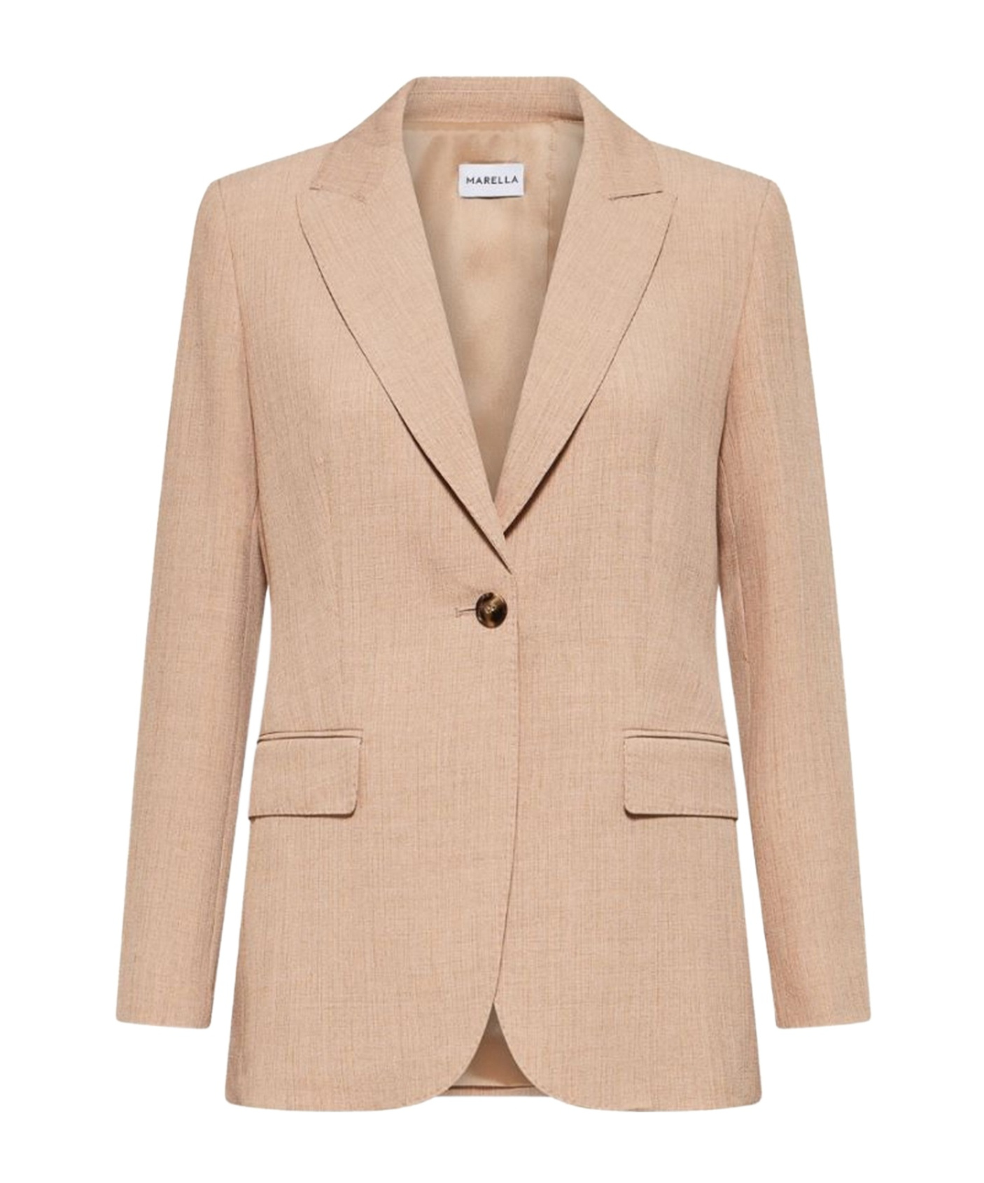 Marella Banfy Blazer In Light Brown In Nude