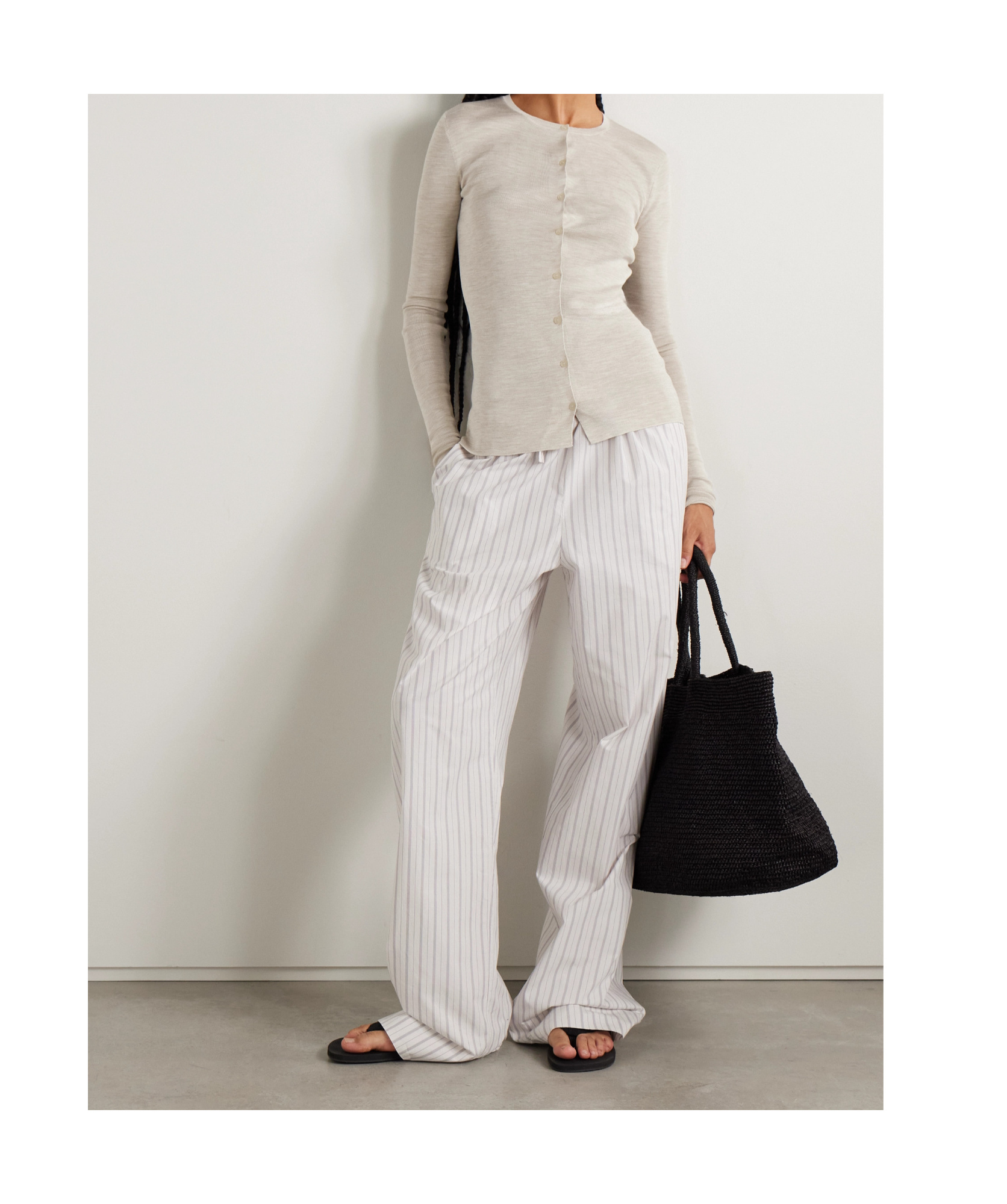The Row Josette Cardigan In White