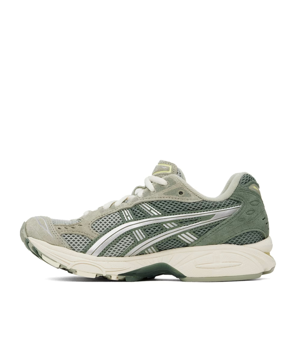 Asics Gel Kayano 14 "olive Grey Pure Silver" Sneakers In White