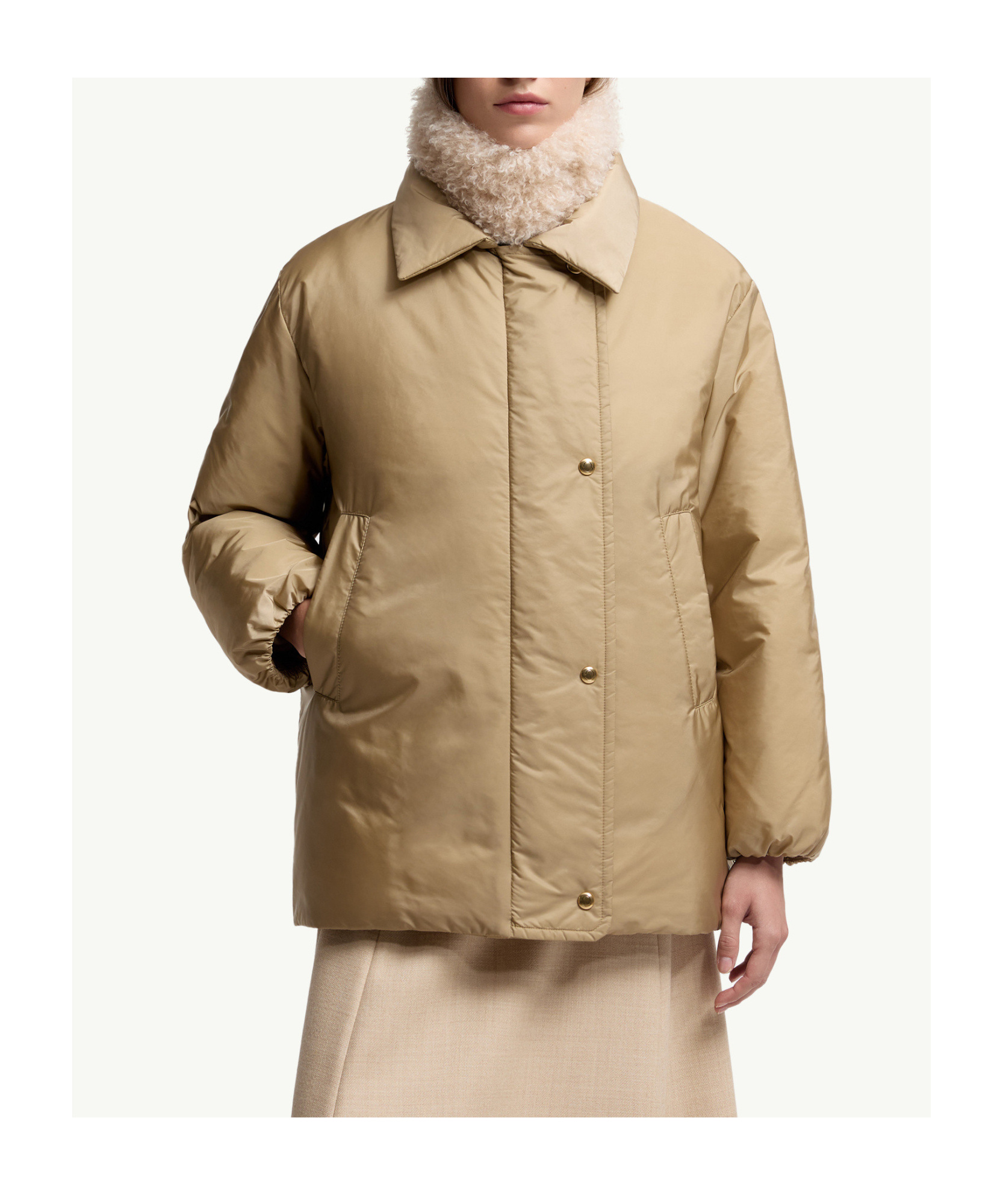 Moncler Voue 3-in-1 Short Down Jacket In Brown