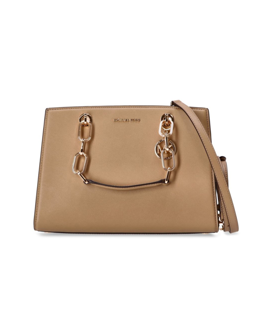 Michael Kors Cynthia Leather Tote Bag In Nude