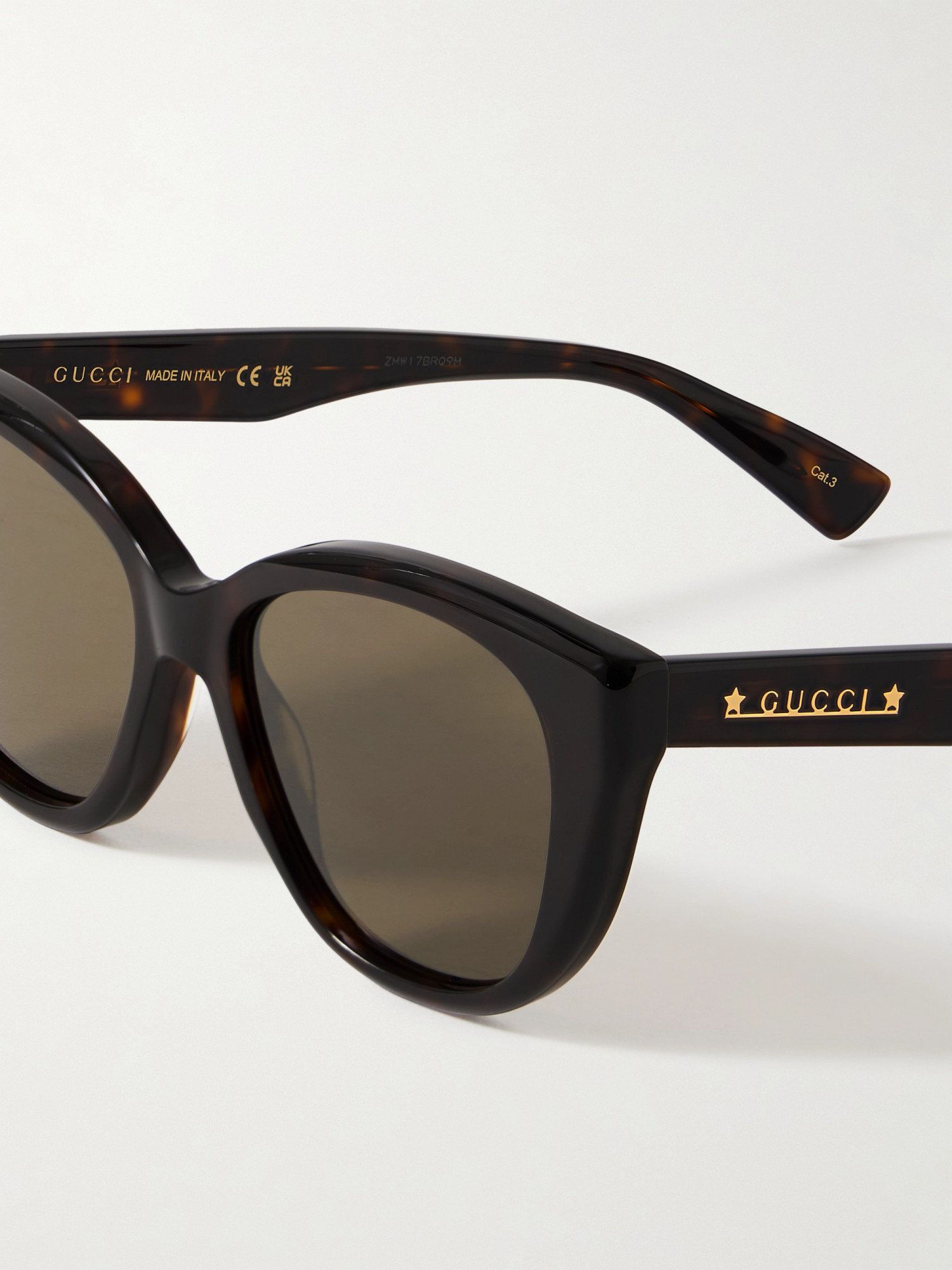 Gucci Tortoiseshell Cat-eye Sunglasses In Black