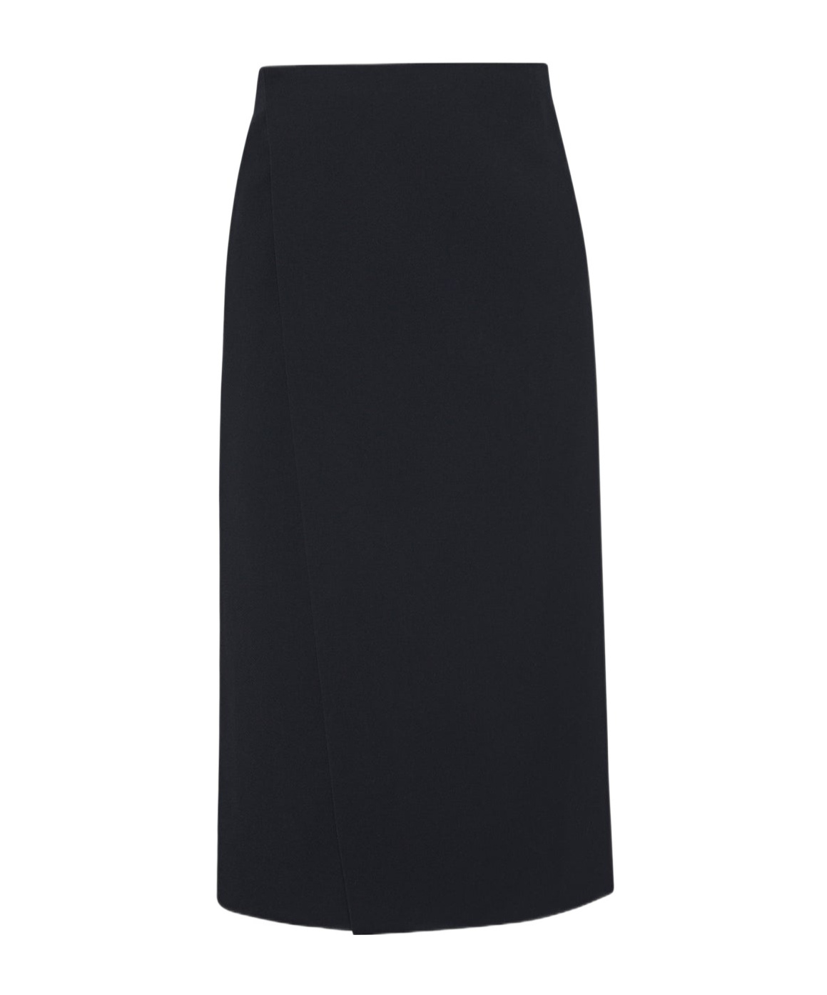 The Row Kavi Wool Crepe Midi Skirt In Black