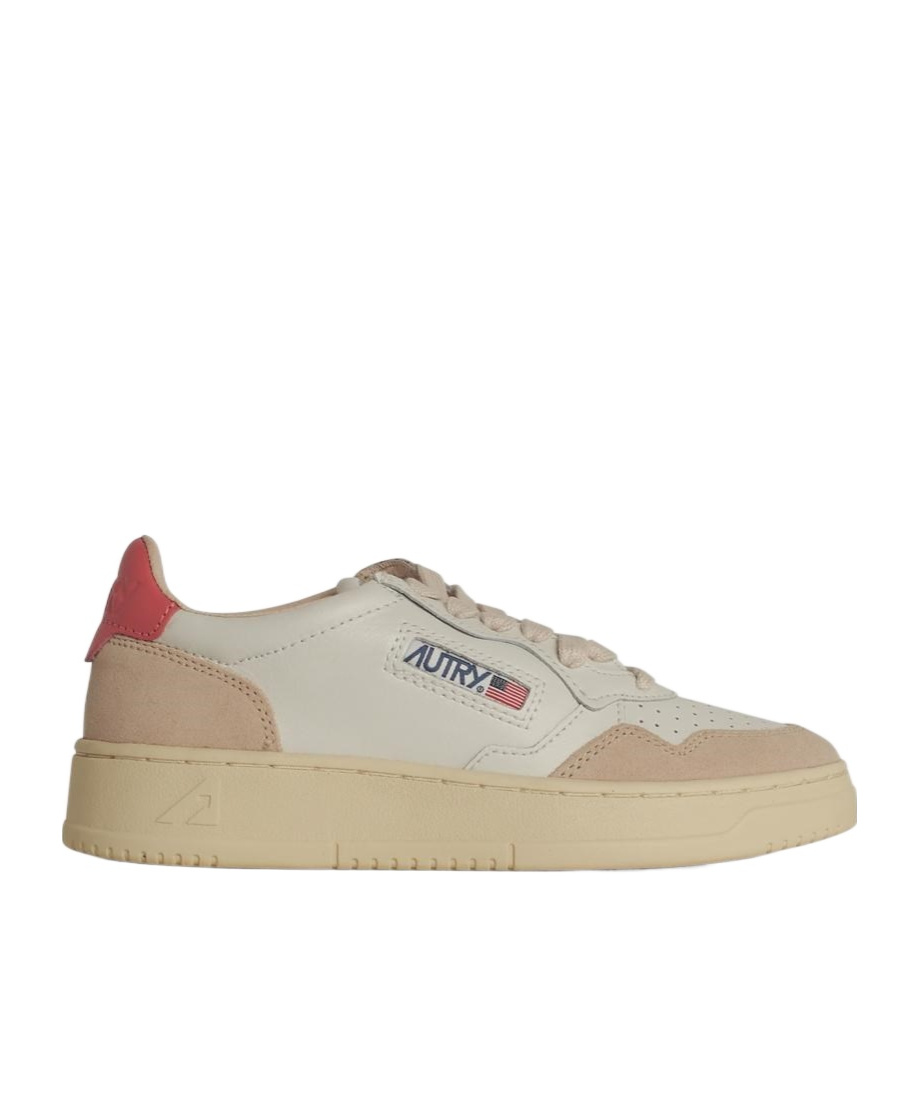 Autry Round Head Low-cut Sneakers In Nude
