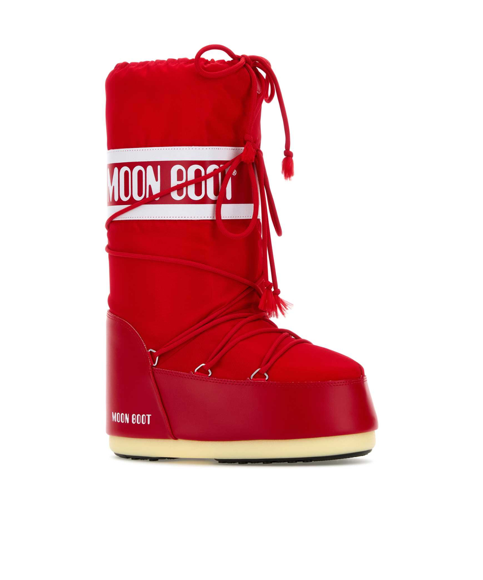 Moon Boot Classic Nylon Waterproof Snow Boots In Red