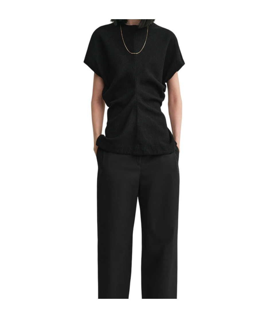 Totême Toteme Women Black Basketweave Slouch Waist Top
