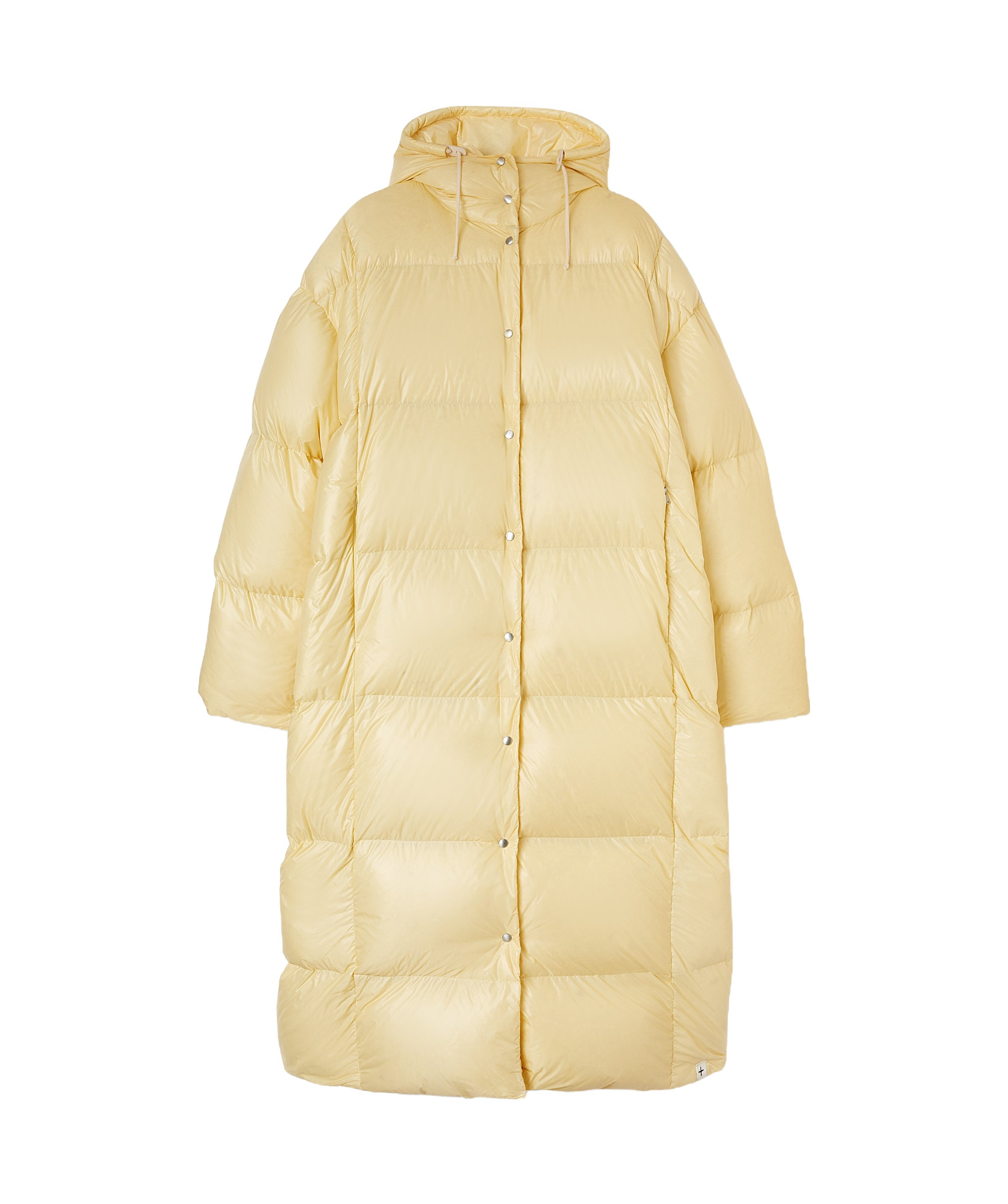Jil Sander Hooded Padded Parka Coat In Nude