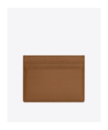 Saint Laurent Cassandre Shadow Card Case In Brown