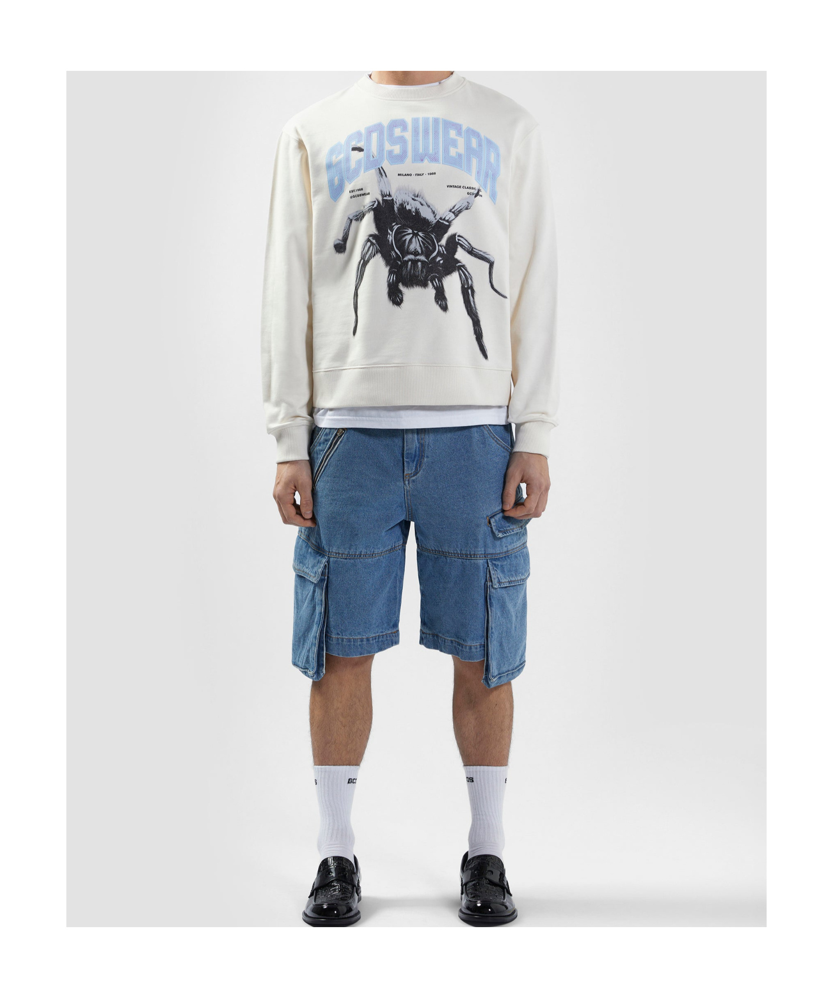 Gcds Spider-print Sweatshirt In Gu Se