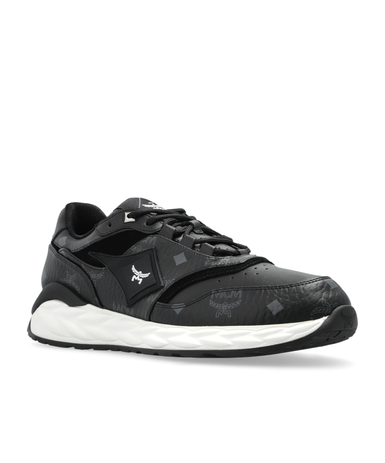 Mcm Skywander Sneakers In Visetos In Black