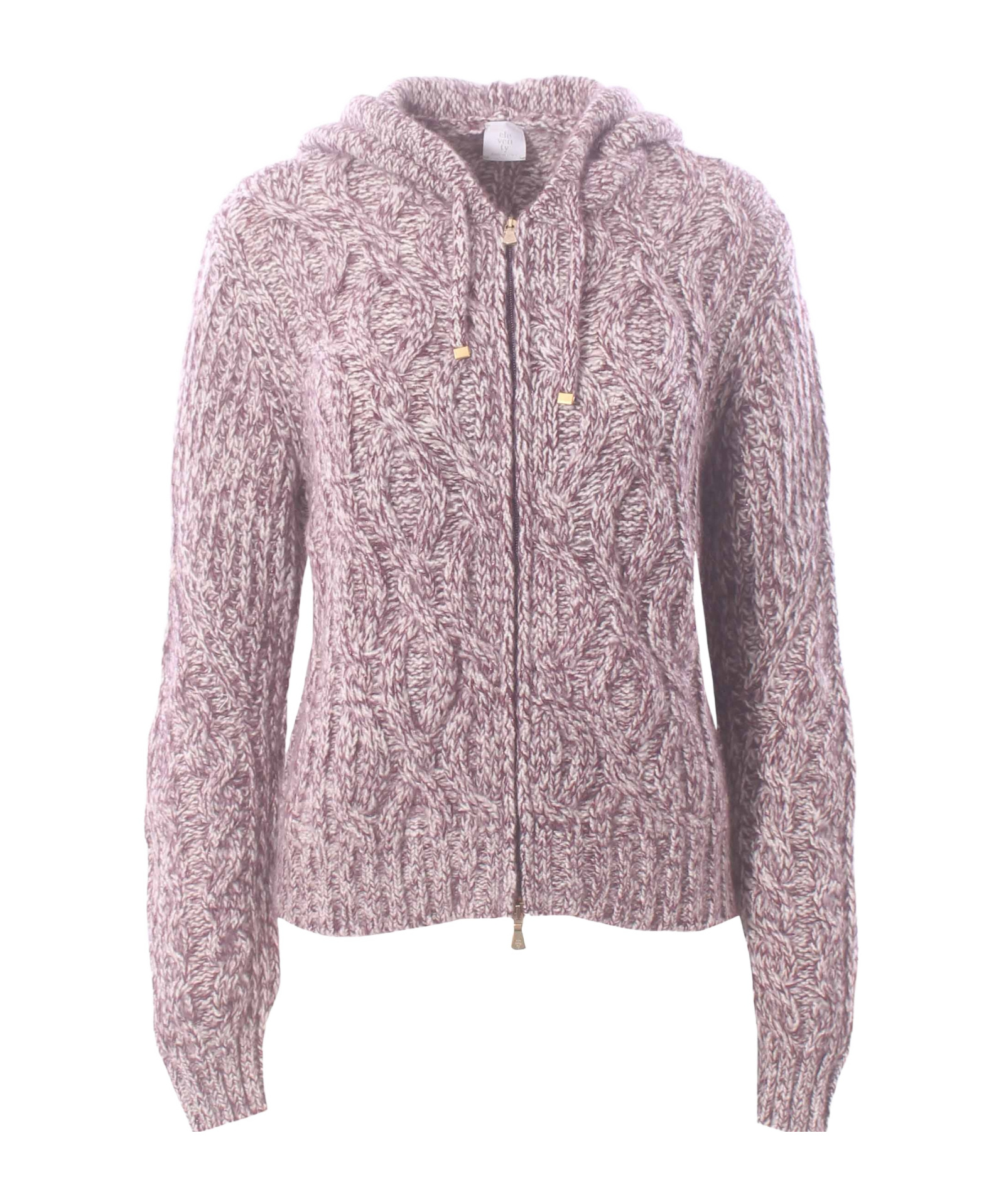 Eleventy Zip-front Cardigan In Pink