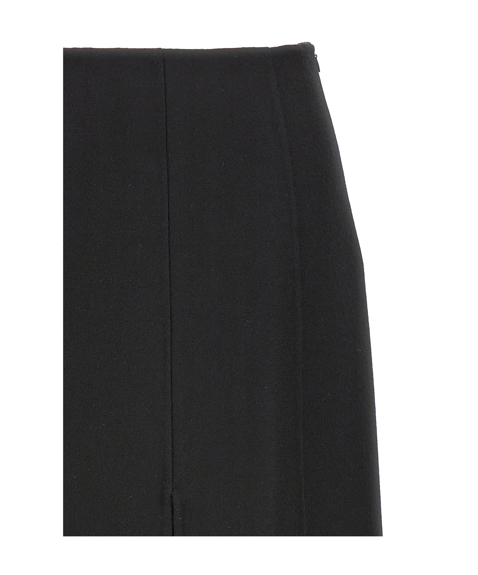 Ermanno Scervino Felted A-line Midi Skirt In Black