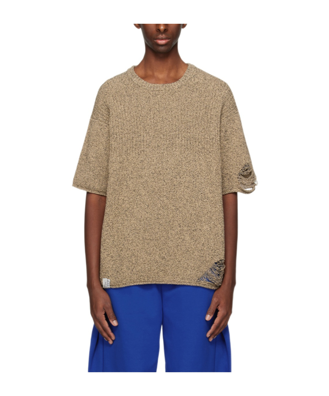 Ader Error Torn T-shirt In Brown