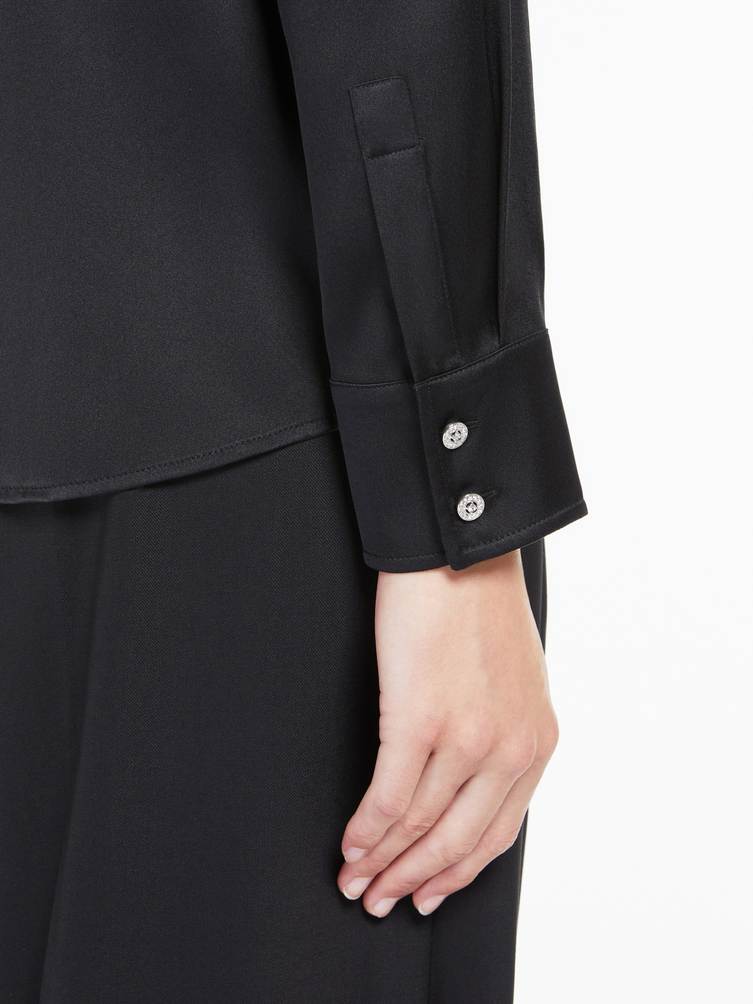 Max Mara Long-sleeved Shirt In Black