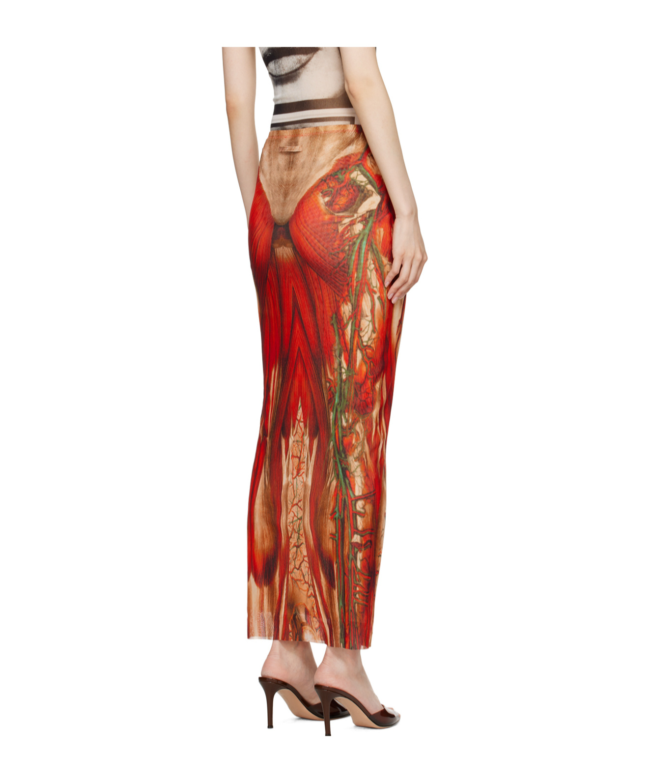 Jean Paul Gaultier Écorche Skirt In Multi