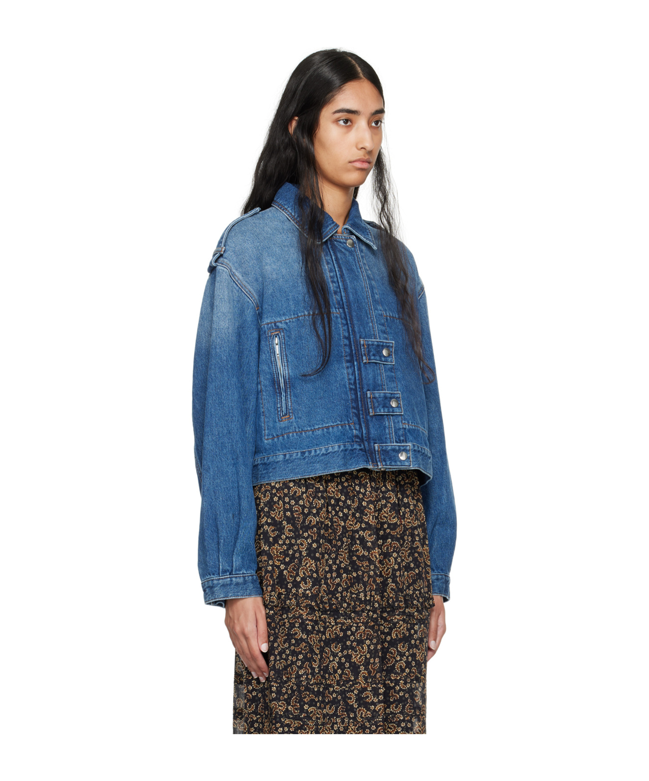 Isabel Marant Étoile Julie Denim Jacket In Blue