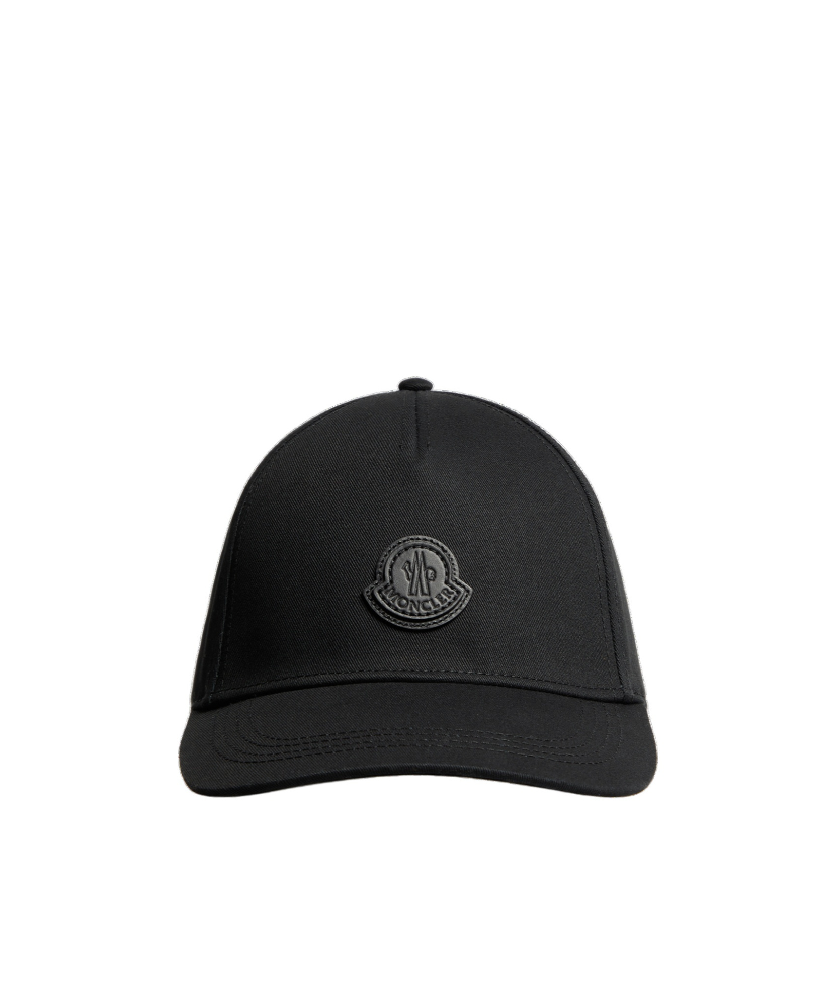 Moncler Casquette En Gabardine De Coton In Black