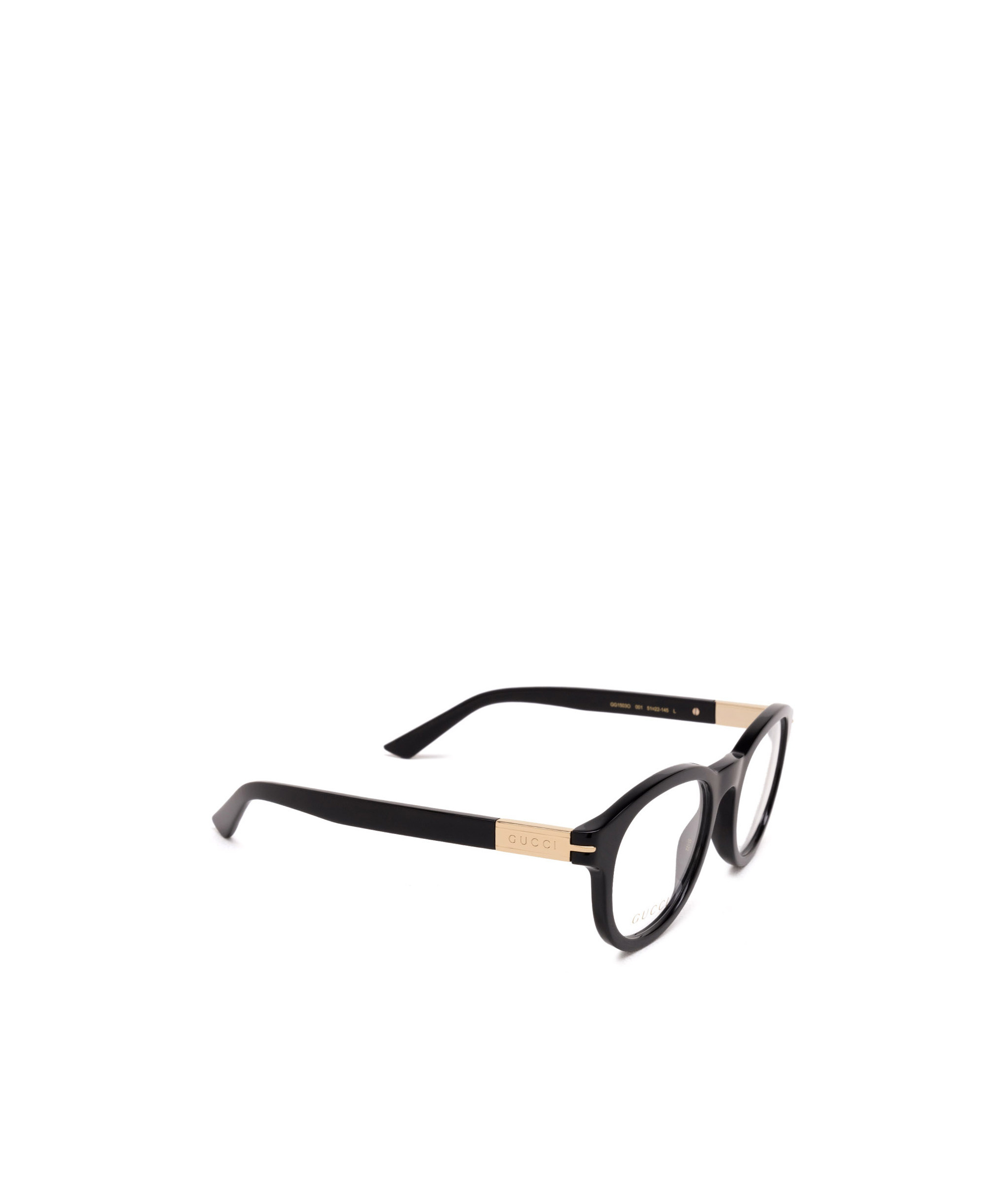 Gucci Logo-engraved Round-frame Glasses In Black