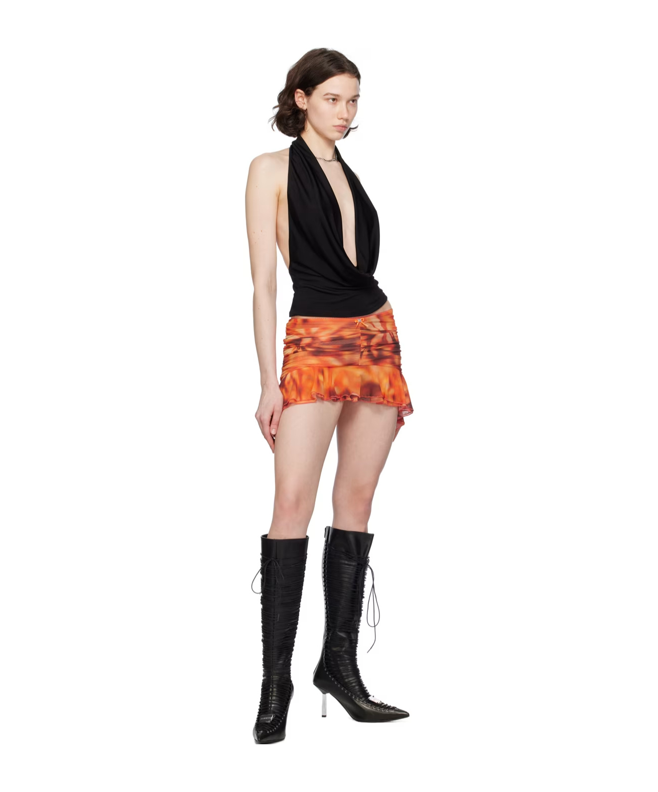 Misbhv Balletcore Mesh Skirt In Black