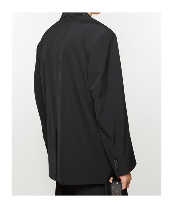 Acne Studios Contrast-stitching Blazer In Black