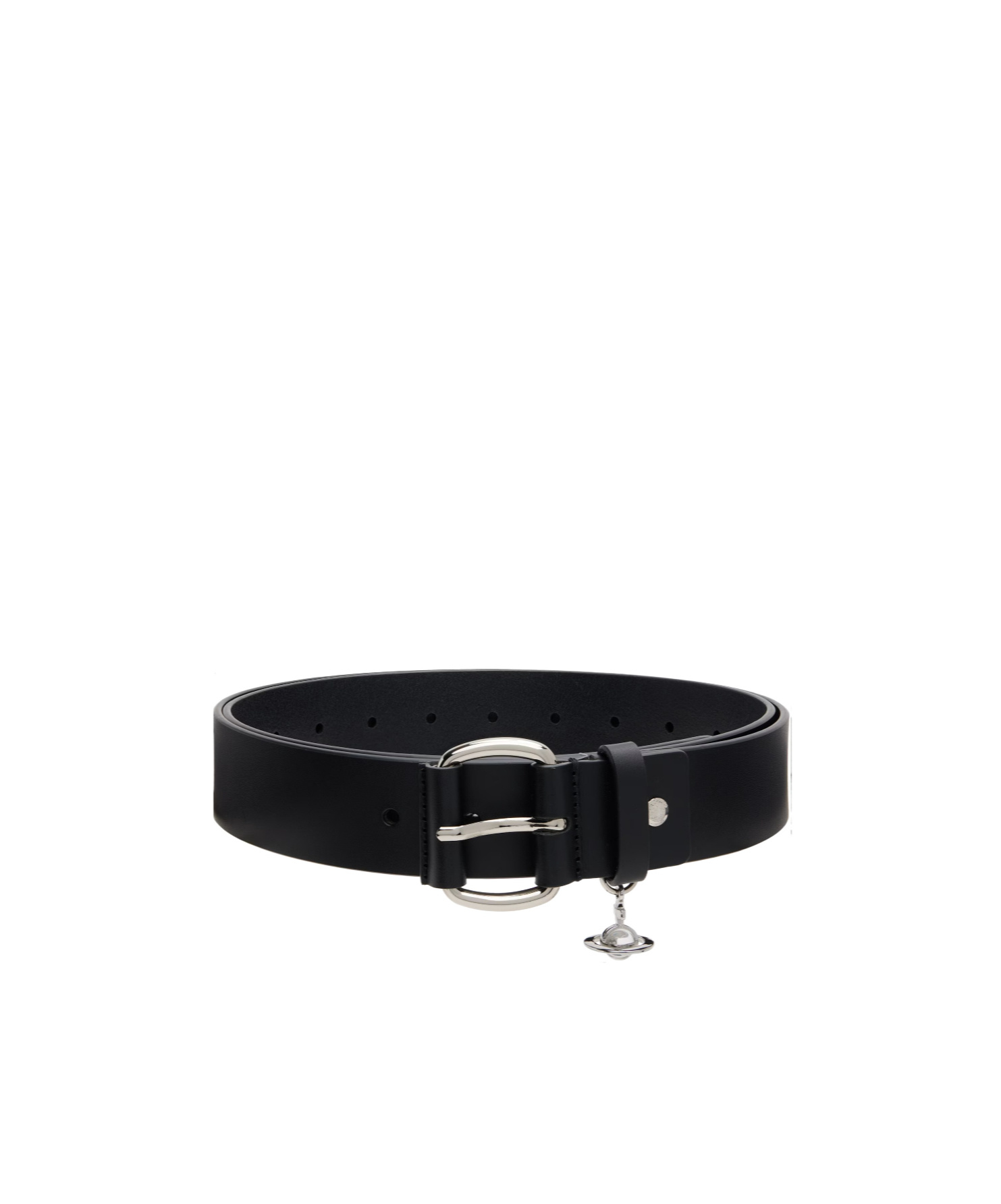 Vivienne Westwood Black Wide Alex Charm Belt In Black