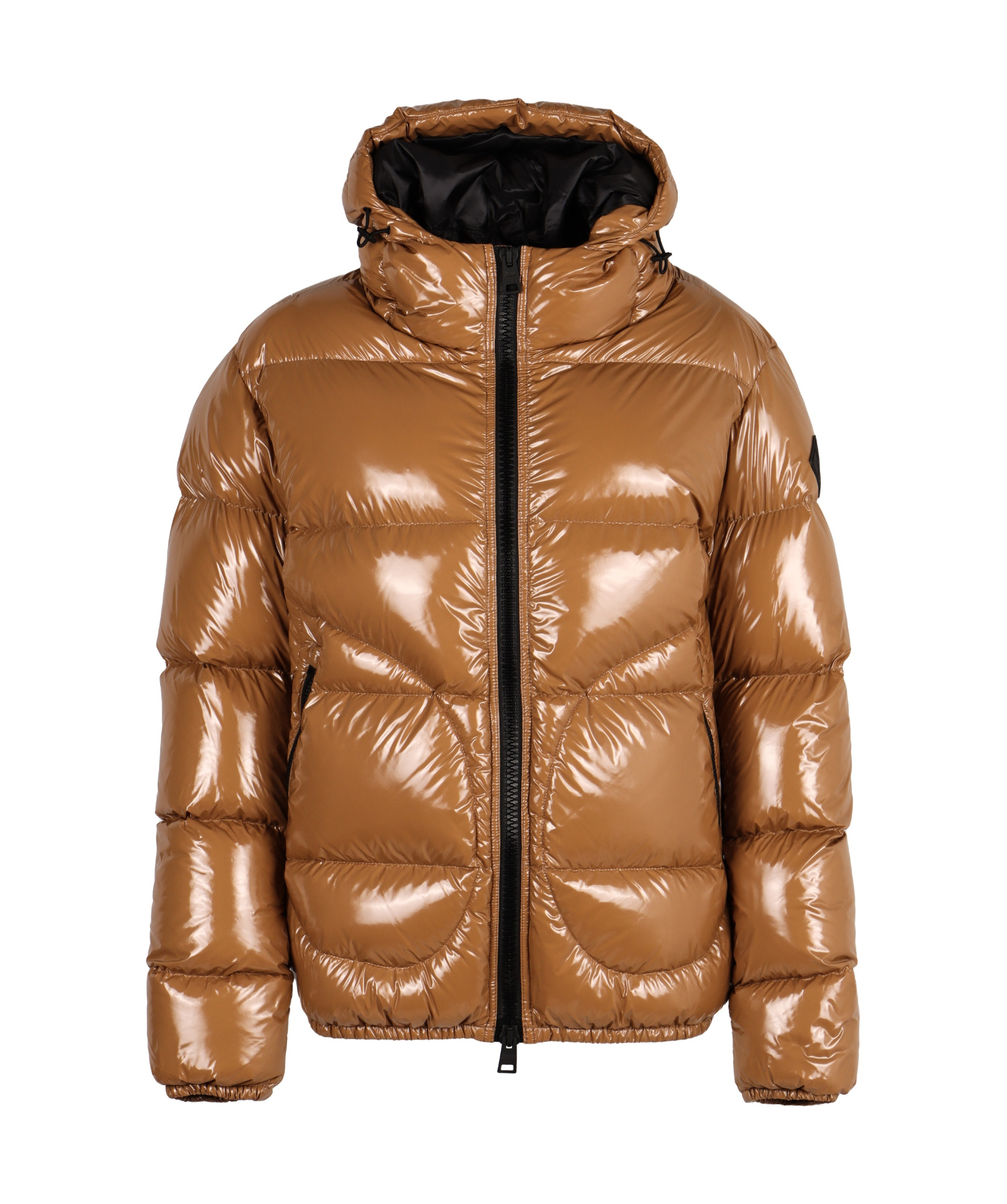 Herno Men's Glossy Nylon Down Jacket In Brown