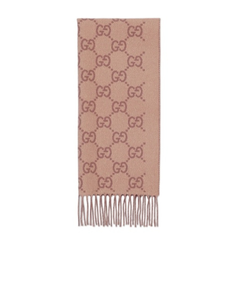 Gucci Gg Cashmere Shawl In Nude