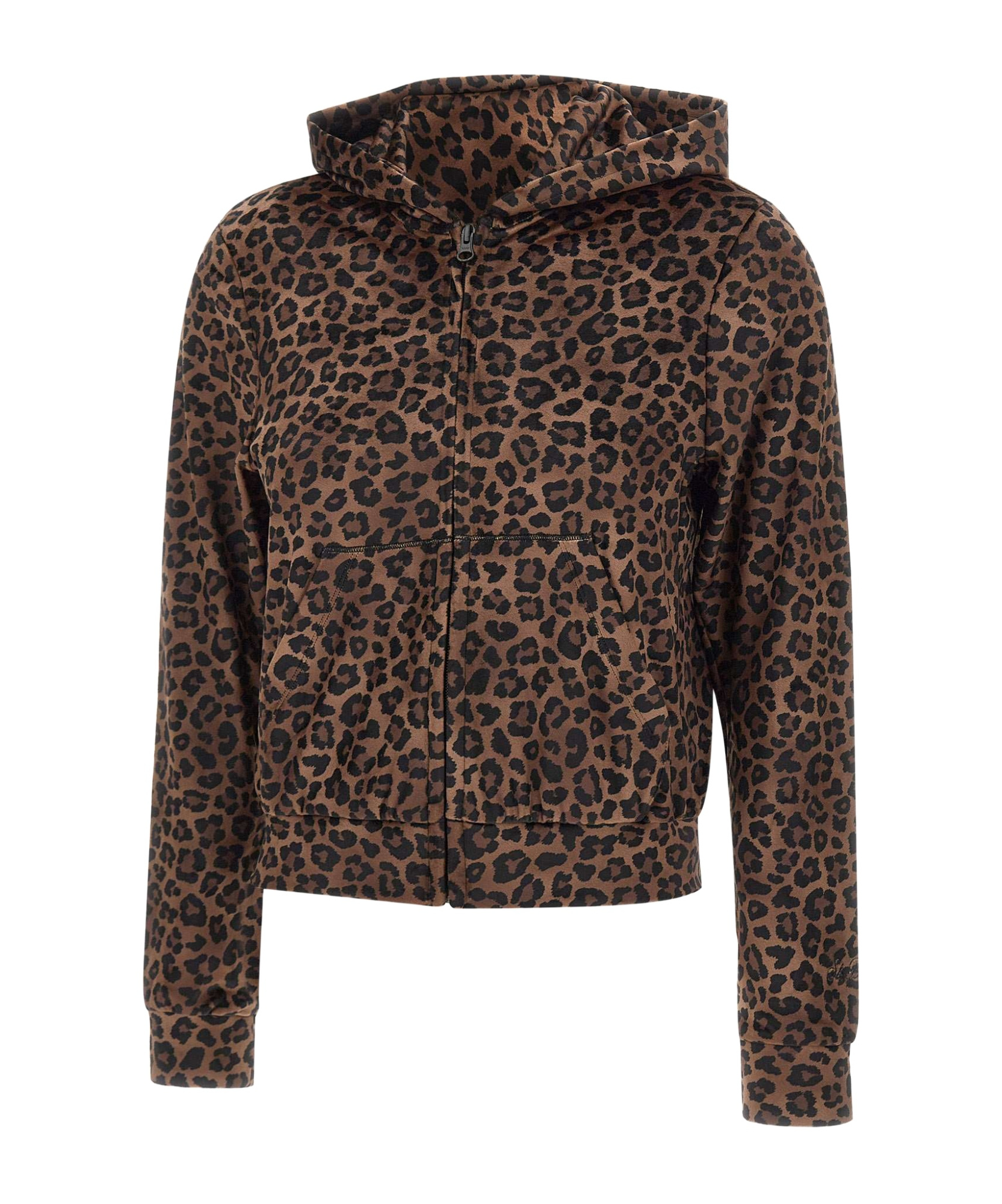 Mc2 Saint Barth Chenille Hooded Sweater In Black