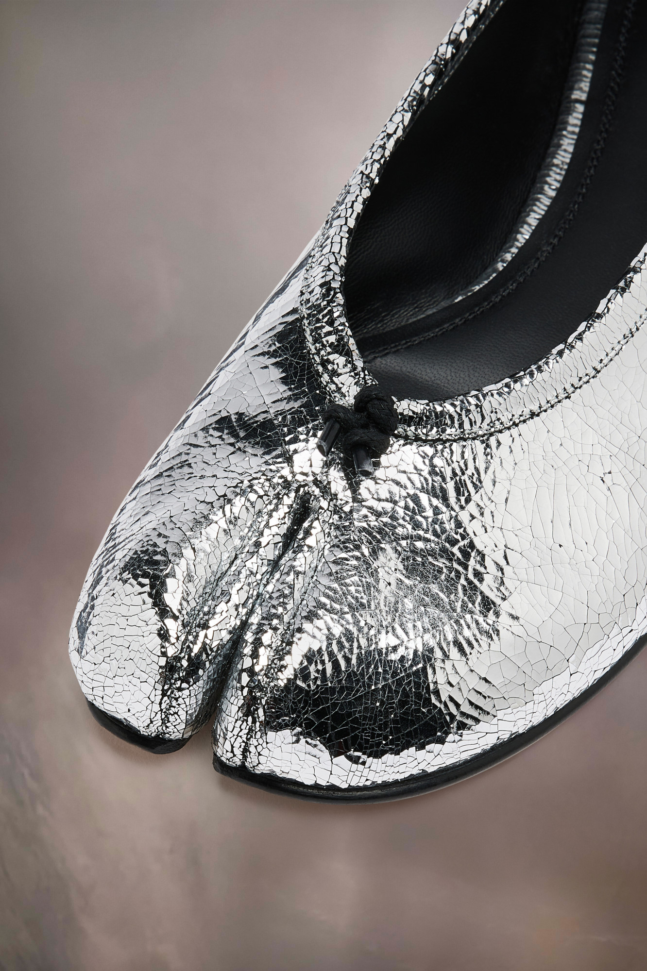Shop Maison Margiela Tabi Broken Mirror New Ballerinas In White
