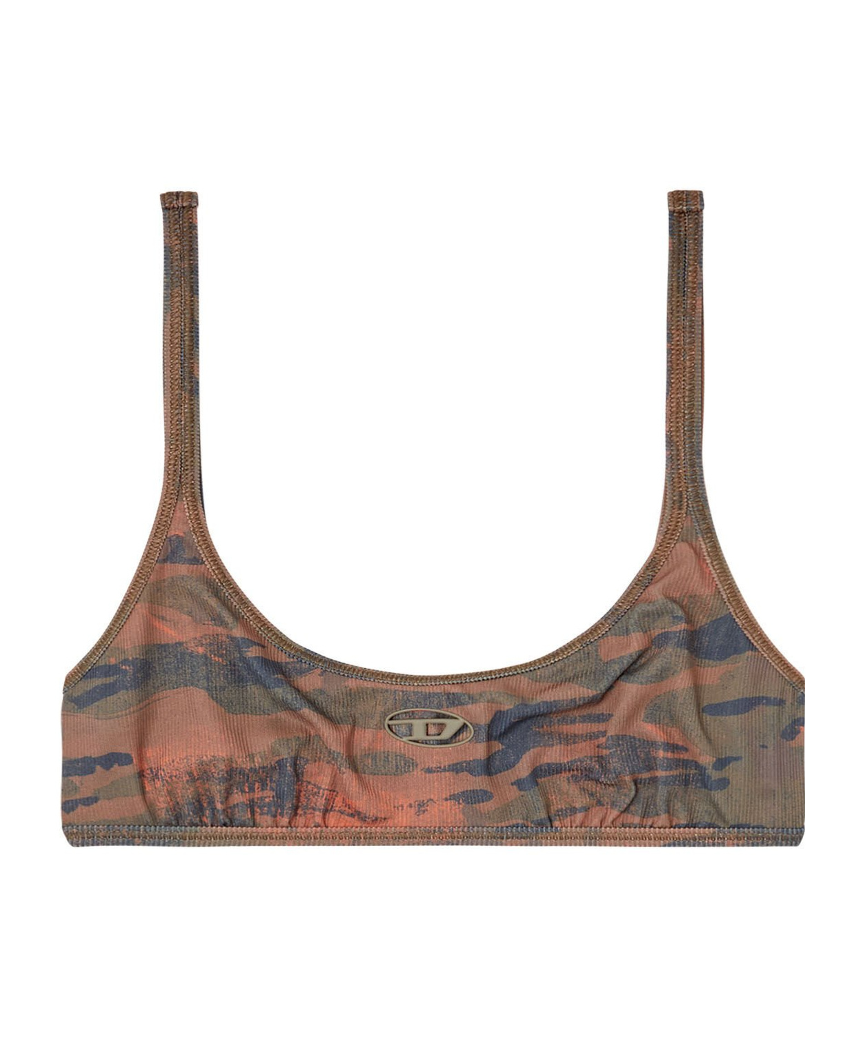 Diesel Ut-bra-top-utlt Camo-print Bikini Top