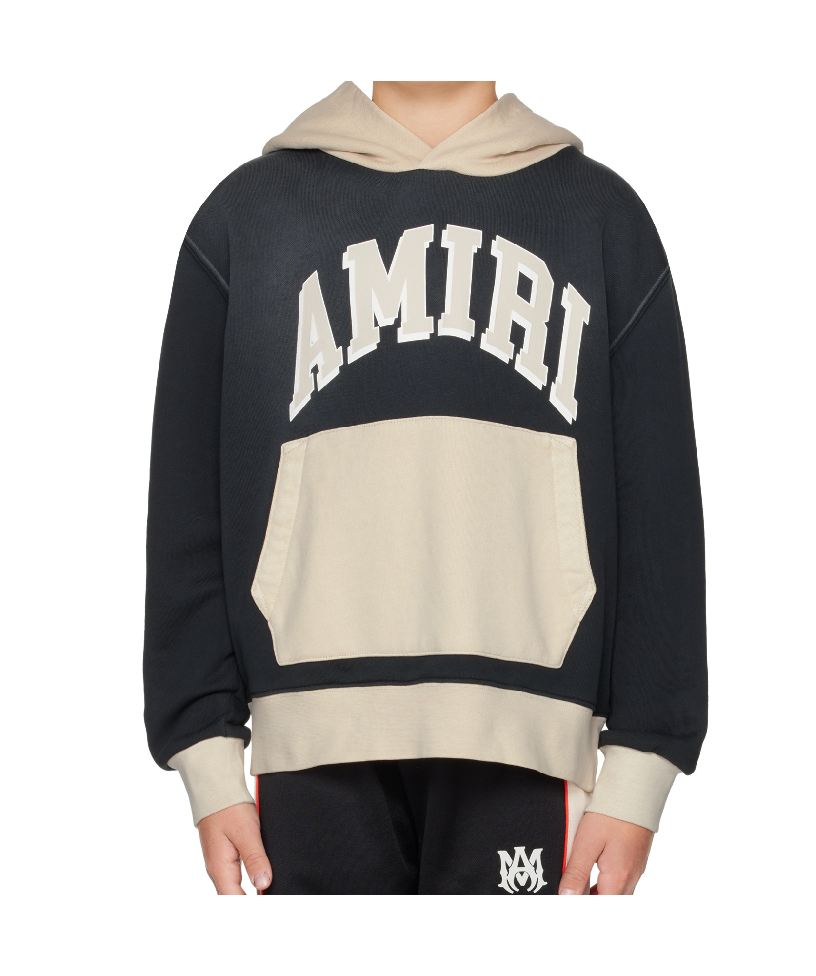 Amiri Boy's Logo-print Collegiate Inspired Hoodie In Black