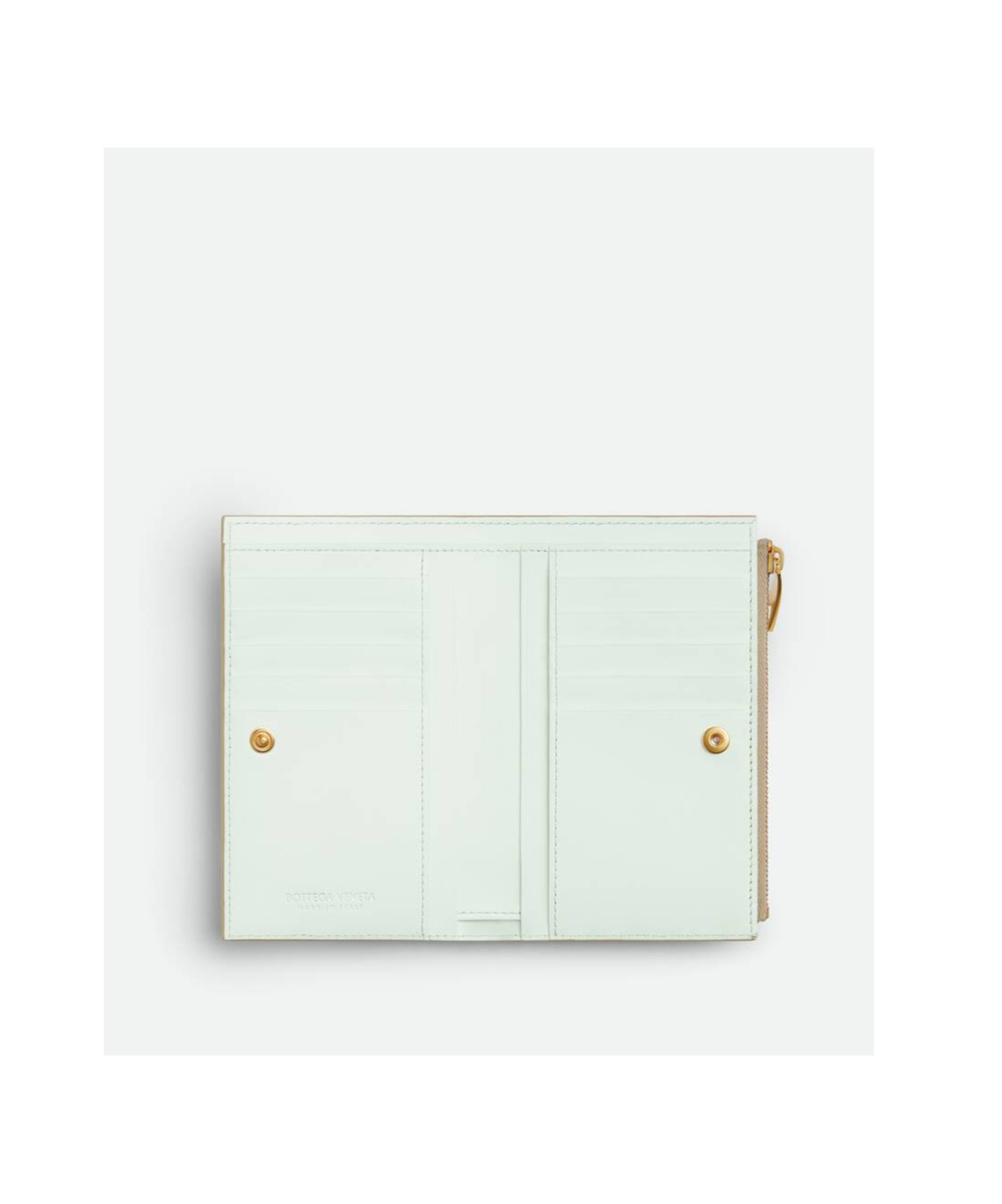 Bottega Veneta Solstice Medium Bi-fold Wallet In Natural Color/glacier Color