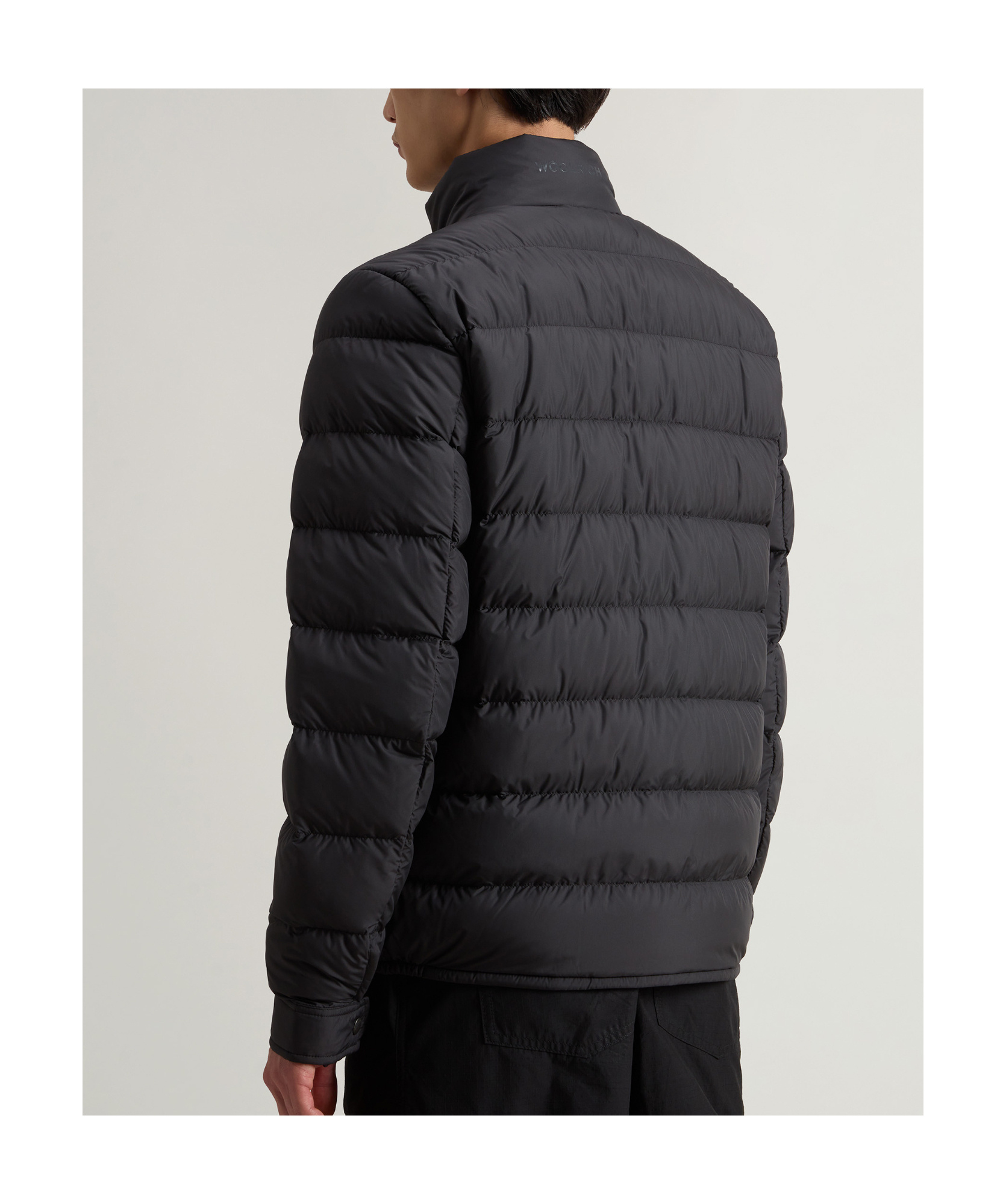 Woolrich Ultrafine Fiber Lightweight Down Jacket In Black