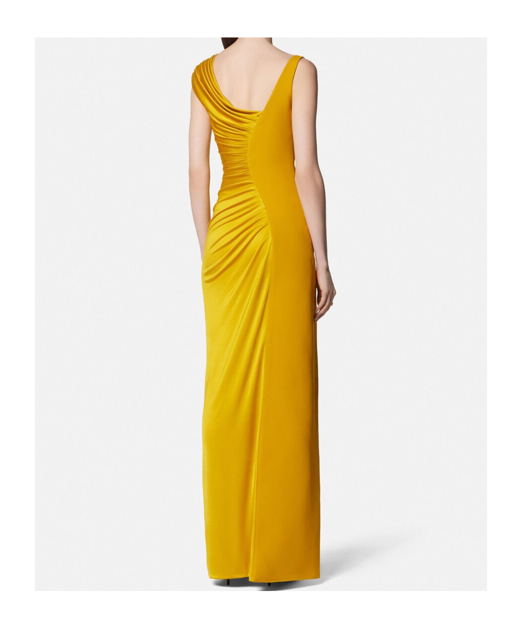 Versace Drape Slit Front Dress